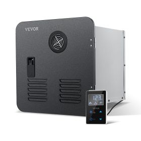 VEVOR RV Tankless Water Heater, Instant Shower with 15 x 15 inches Black Door and Remote Controller, 55000BTU Optimized Comfort Performance Hot W