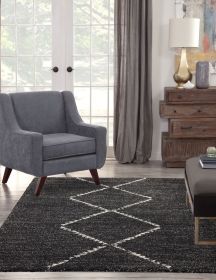 Granada Asher Black/ Ivory Argyle Area Rug