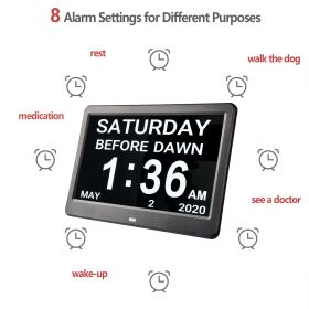 10inch LCD Day Clock/Black