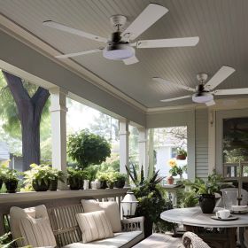 52 Inch 5 blades Ceiling Fan With Dimmable LED Light And Remote Control