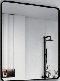 Rectangular metal-framed bathroom mirror with anti-fog and anti-breakage features (AAR5076H38*38: AAR5076H38*38)