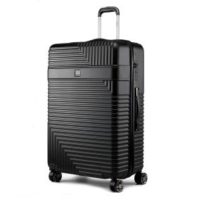 MKF Collection Mykonos Extra Large Check-in Spinner by Mia K (Color: Black, Material: Polycarbonate)