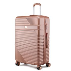 MKF Collection Mykonos Extra Large Check-in Spinner by Mia K (Color: Rose Gold, Material: Polycarbonate)